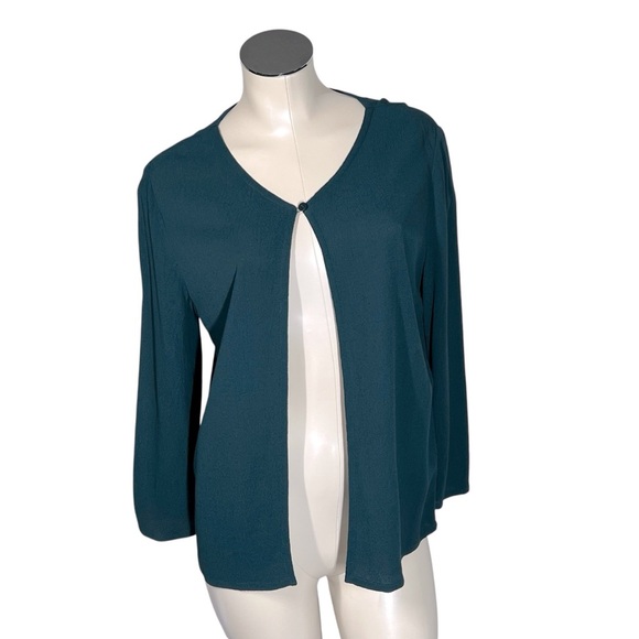 EILEEN FISHER Teal Green Two Piece Cami Cardigan Set Women's Size PS - Picture 15 of 16